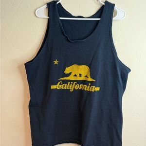 Gold California Bear Print tank top